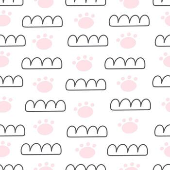 sin costura modelo con resumen decoración elementos. plano sencillo vector. mano dibujo. diseño para tela, textil, envoltura, impresión vector