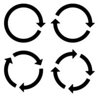 Icon set of Circle arrow icon. Cycle, resumption , repeat concept. Vector illustration