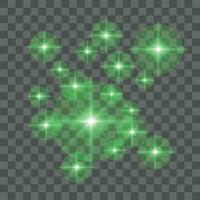 Vector realistic burst of light collection