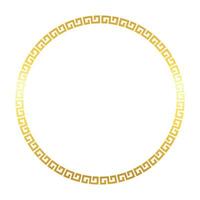 Vector traditional chinese decorative golden round frame