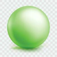 Vector pastel green ball realistic glossy 3d sphere ball isolated geometric figure of round sphere on white