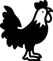 sólido icono para pollas vector