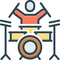 color icon for drums vector
