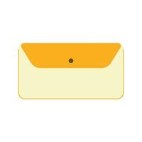 Vector yellow envelope icon stock vector illustration of a mail envelope in a flat styleisolated on a white background