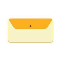 Vector yellow envelope icon stock vector illustration of a mail envelope in a flat styleisolated on a white background