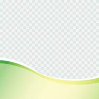 Vector green wavy background template