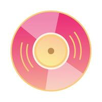 Vector retro vinyl music record emblem