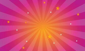 Vector gradient background with star and rays