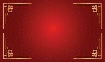 Vector chinese frame background. red and gold color