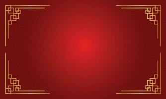 Vector chinese frame background. red and gold color