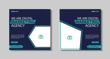 Digital business marketing banner for social media post template. Business Post Design for Advertising vector