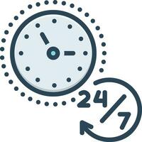 color icon for anytime vector