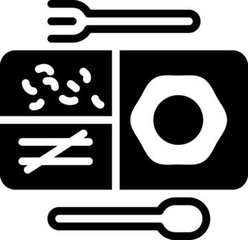 solid icon for eat vector