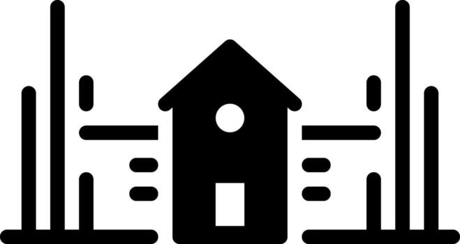 sólido icono para construye vector