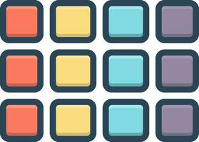 color icon for rows vector