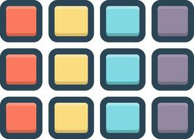 color icon for rows vector