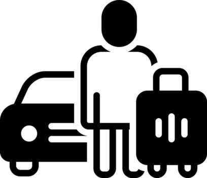solid icon for passenger vector