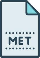 color icon for met vector