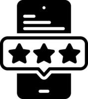 solid icon for reviewing vector