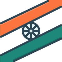 color icon for india vector