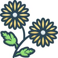 color icon for daisy vector