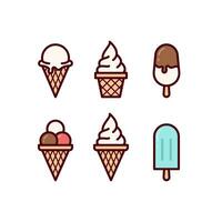 Ice Cream Detailed Color vector