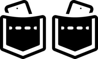solid icon for pockets vector