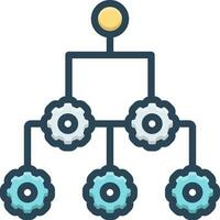color icon for workflow vector