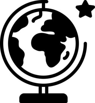 solid icon for world vector