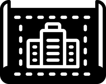 solid icon for architect vector