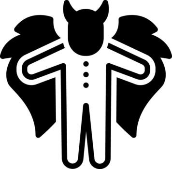 solid icon for devil vector