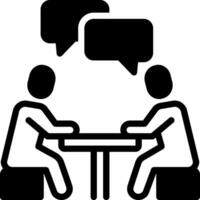 solid icon for conversation vector