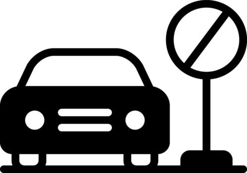 sólido icono para violaciones vector