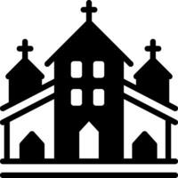 solid icon for church vector