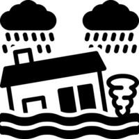 solid icon for disaster vector