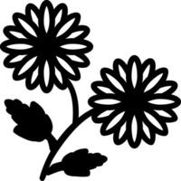 solid icon for daisy vector