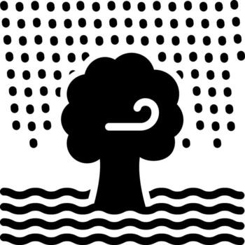 sólido icono para sin embargo vector