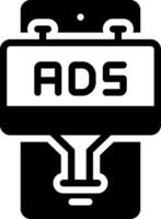 solid icon for advertisements vector