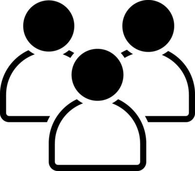 solid icon for persons vector