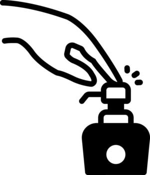solid icon for pressing vector