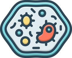 color icon for bacterial vector