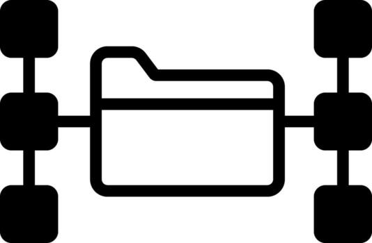 sólido icono para datos vector