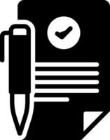 solid icon for contracting vector