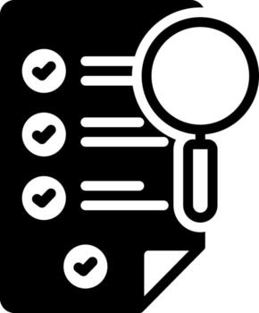solid icon for evaluation vector