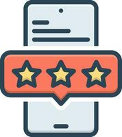 color icon for reviewing vector