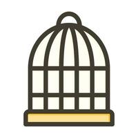 Cage Vector Thick Line Filled Colors Icon For Personal And Commercial Use.