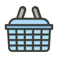 Basket Vector Thick Line Filled Colors Icon For Personal And Commercial Use.