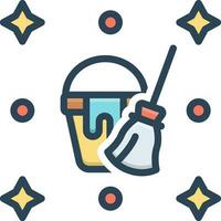 color icon for cleaning duster vector