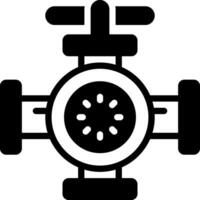 solid icon for valves vector