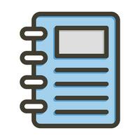 Notebook Vector Thick Line Filled Colors Icon For Personal And Commercial Use.